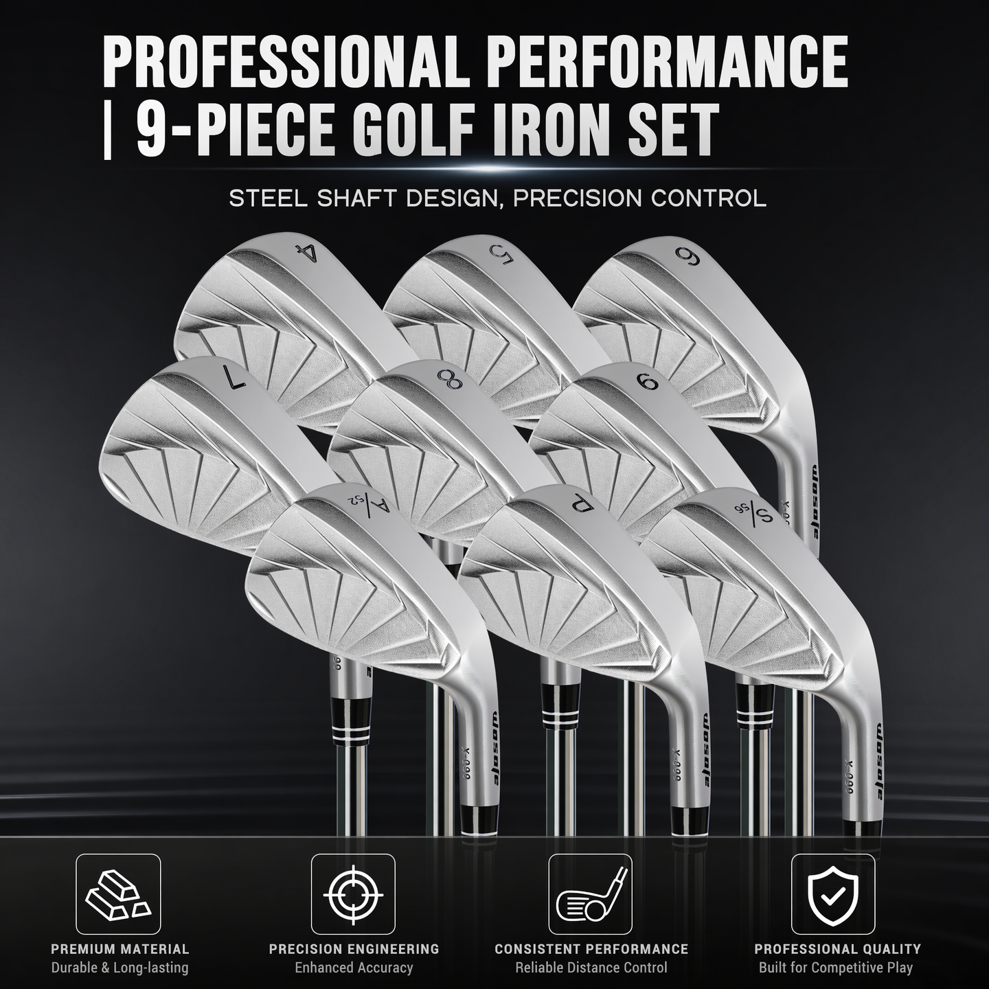 Wosofe X-099 Precision Performance Golf Iron Set for Men (9-Piece