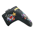 Golf Headcover High Qulatity PU Leather Golf Putter Club Blade Cover High-density Embroidery Sports Boy Pattern Hand-Made  Headcover Fits Most of Putters Club