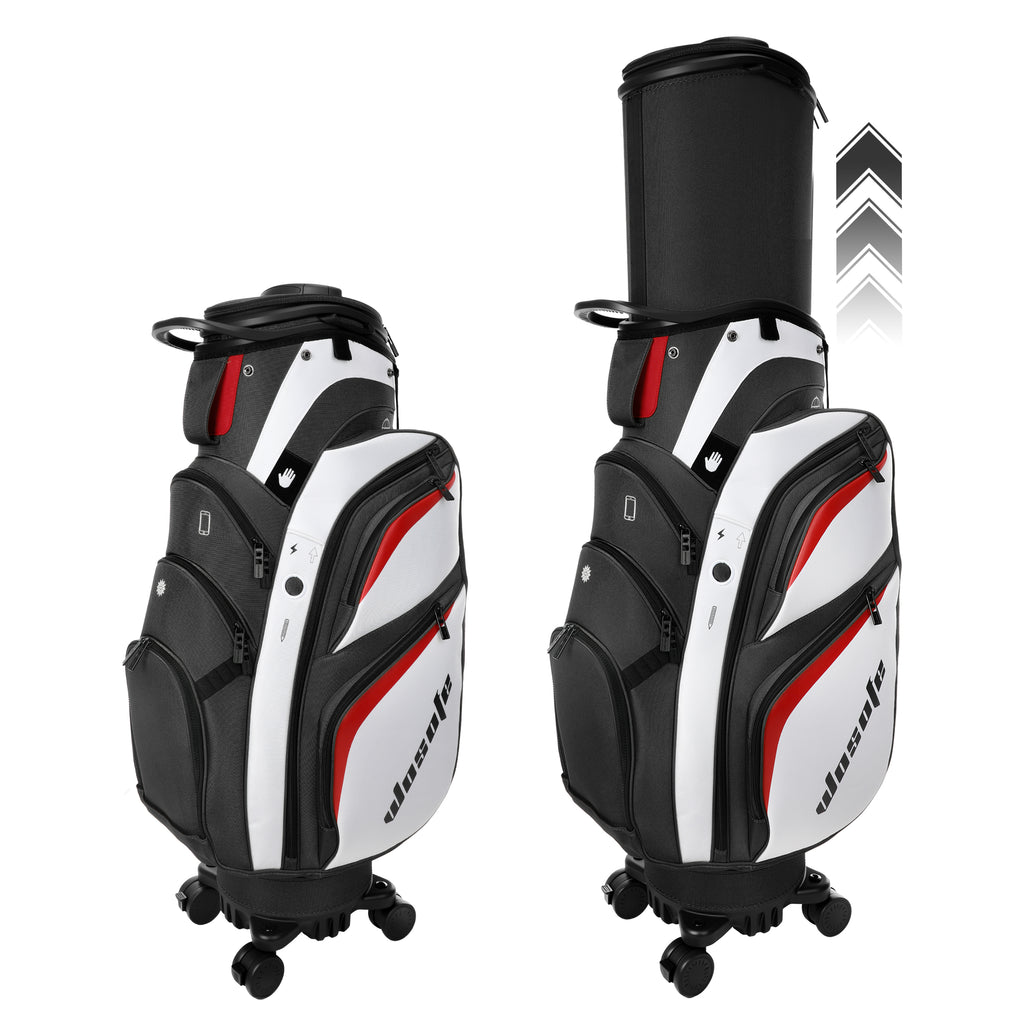 golf travel bags with wheels, Golf Cart and Travel Bag Retractable Cover,Golf Carry Bag for Men and Women, Multiple Storage Pockets, Shoe Compartment, Golf Cart Bag, 4 Colors to Choose from(FreeShipping)