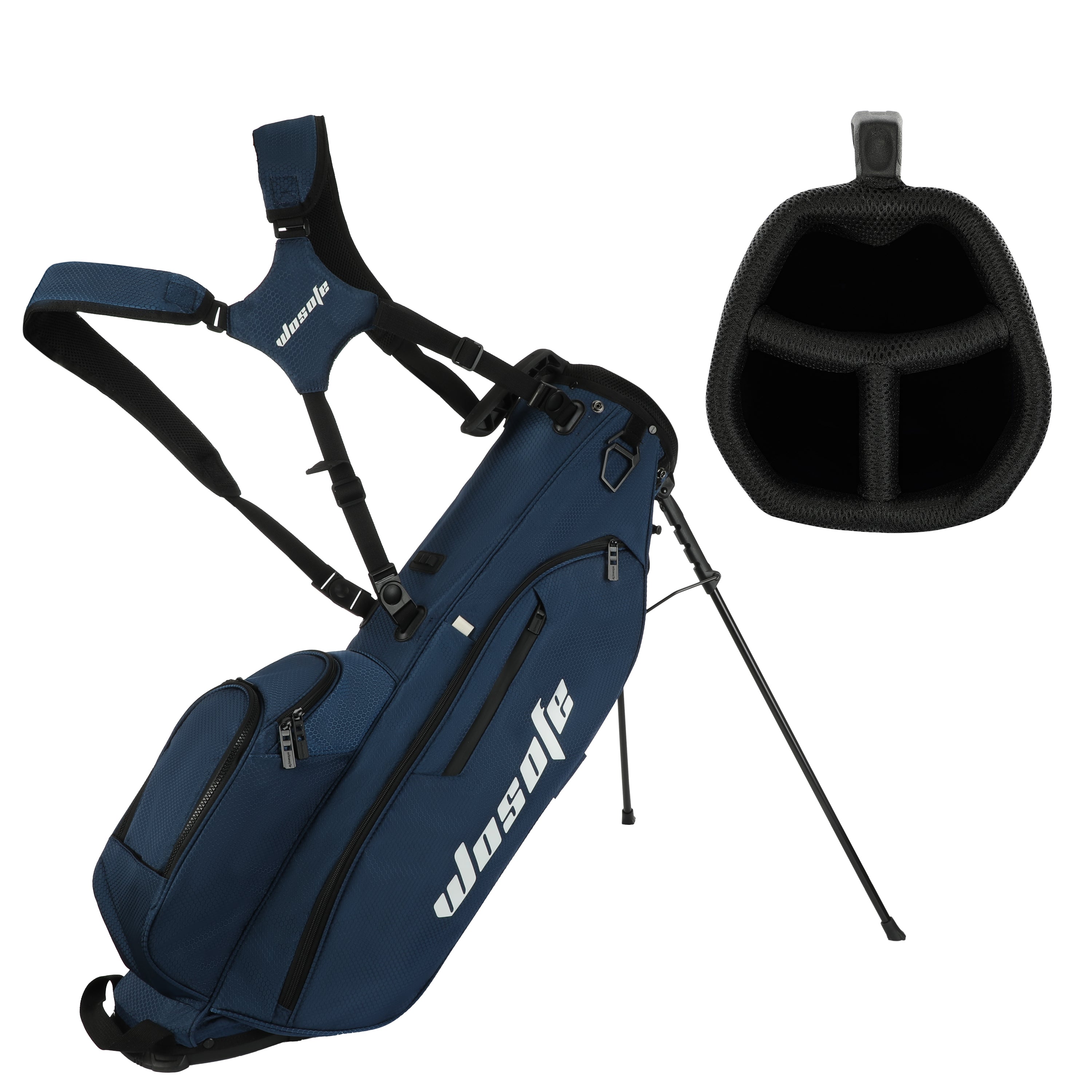 WOSOFE Lightweight Waterproof Golf Carry Bag - 3-Way Divider Top Stand Bag, Premium Nylon Travel Golf Bag for Men & Women