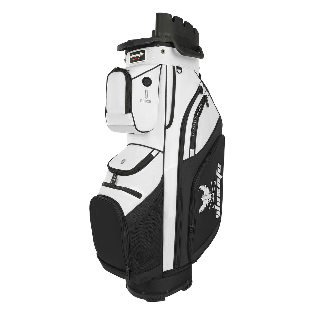 T-LOCK 14-Way Golf Cart Bag with Full-Length Dividers – Anti-Rattle Fixed Slots Organization, 13 Storage Pockets, Insulated Cooler Bag & Rain Cover – Premium Waterproof Oxford Carry Bag for Men & Women(Free Shipping)