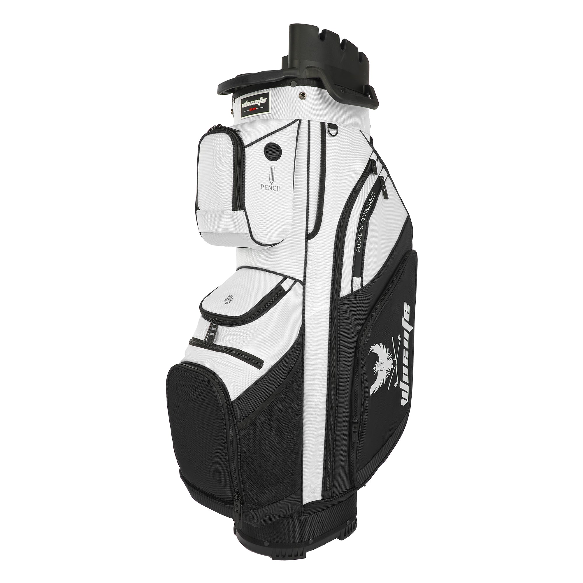 T-LOCK 14-Way Golf Cart Bag with Full-Length Dividers – Anti-Rattle Fixed Slots Organization, 13 Storage Pockets, Insulated Cooler Bag & Rain Cover – Premium Waterproof Oxford Carry Bag for Men & Women(Free Shipping)