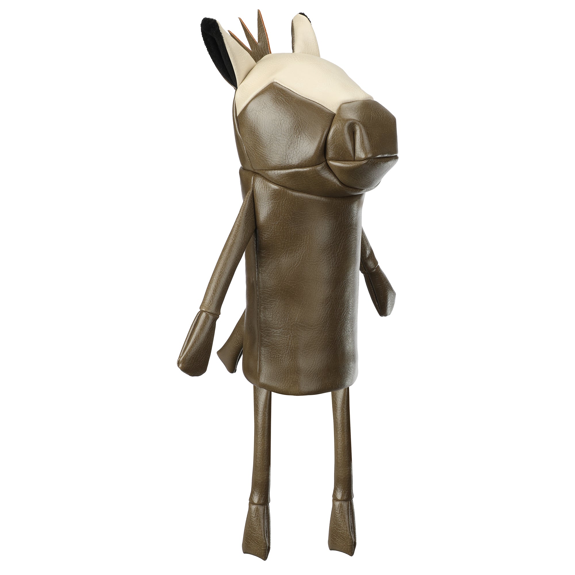 Minimalist Pony Quilted Stitching Golf Driver Headcover - Premium Smooth PU Leather Wood Club Protector, Waterproof & Velvet Lined, Fits All 460cc Drivers, 4 Colors