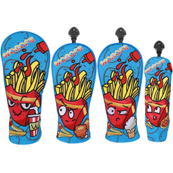 Golf Head Covers,Blue Yellow Golf Driver Cover Fariway Wood Headcover Hybrid Head Covers Golf Club Covers for Most Brand