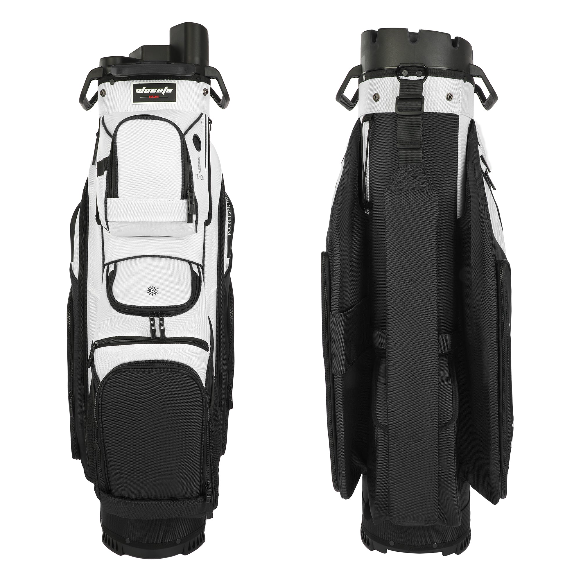 T-LOCK 14-Way Golf Cart Bag with Full-Length Dividers – Anti-Rattle Fixed Slots Organization, 13 Storage Pockets, Insulated Cooler Bag & Rain Cover – Premium Waterproof Oxford Carry Bag for Men & Women(Free Shipping)