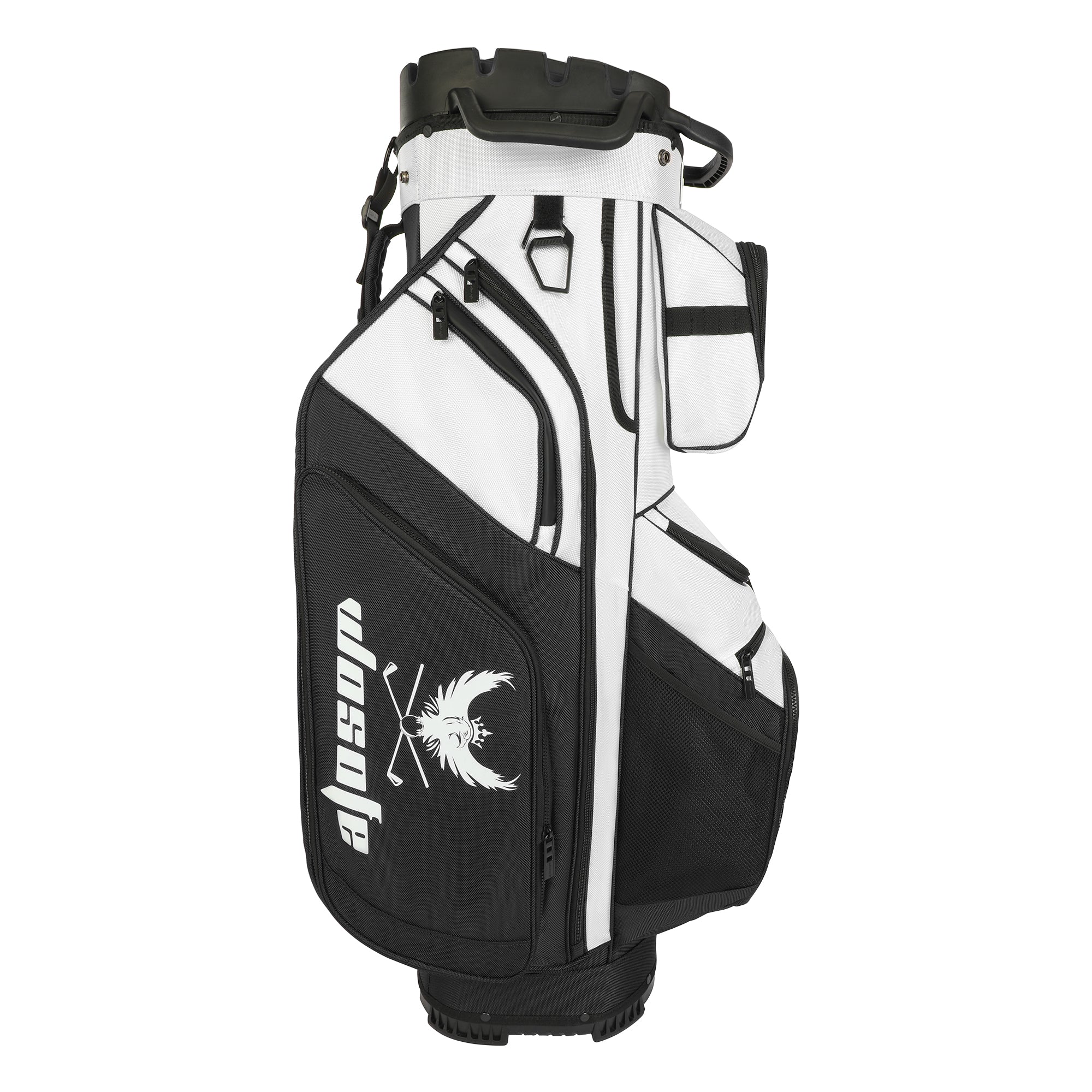 T-LOCK 14-Way Golf Cart Bag with Full-Length Dividers – Anti-Rattle Fixed Slots Organization, 13 Storage Pockets, Insulated Cooler Bag & Rain Cover – Premium Waterproof Oxford Carry Bag for Men & Women(Free Shipping)