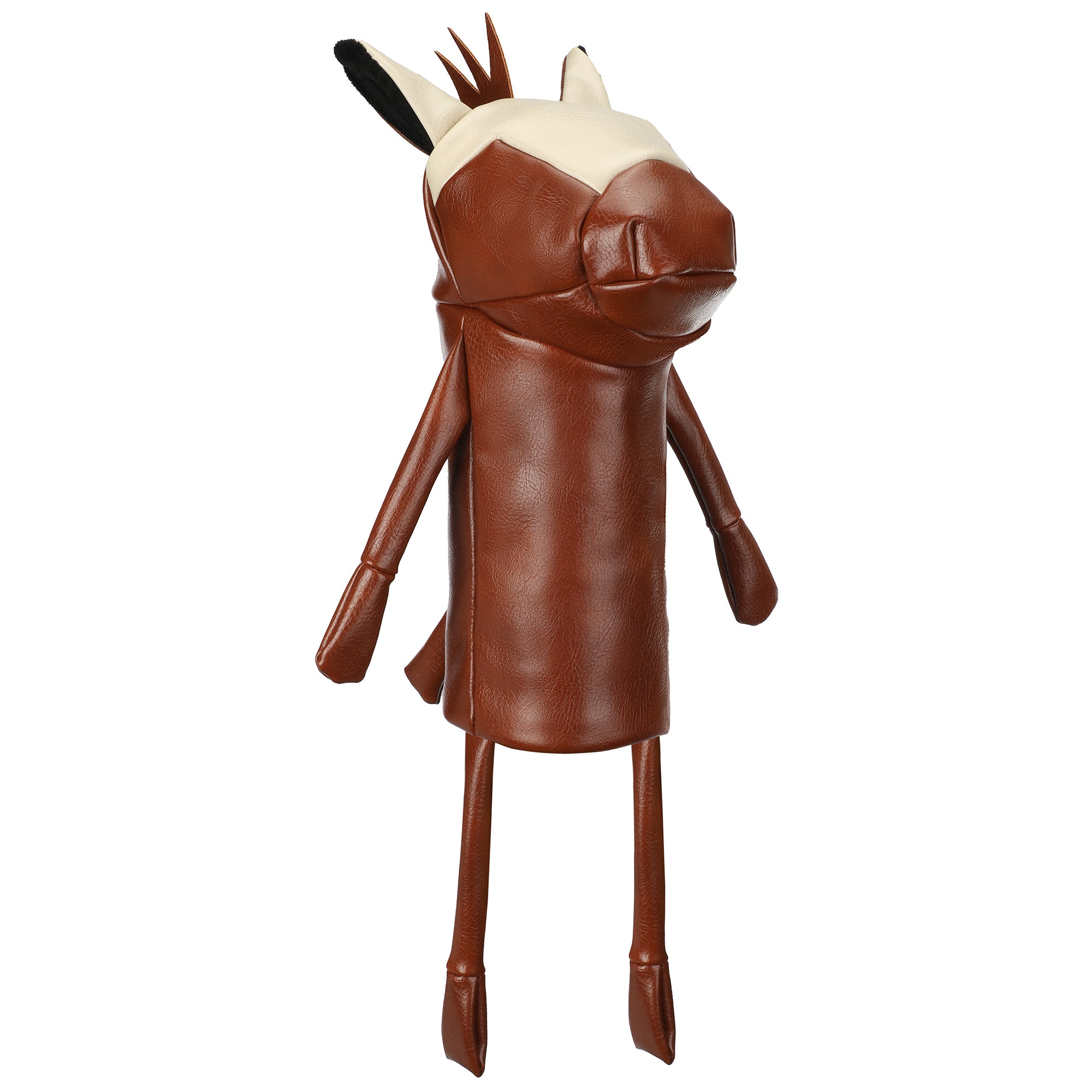 Minimalist Pony Quilted Stitching Golf Driver Headcover - Premium Smooth PU Leather Wood Club Protector, Waterproof & Velvet Lined, Fits All 460cc Drivers, 4 Colors