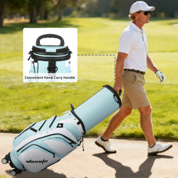 golf travel bags with wheels, Golf Cart and Travel Bag Retractable Cover,Golf Carry Bag for Men and Women, Multiple Storage Pockets, Shoe Compartment, Golf Cart Bag, 4 Colors to Choose from(FreeShipping)