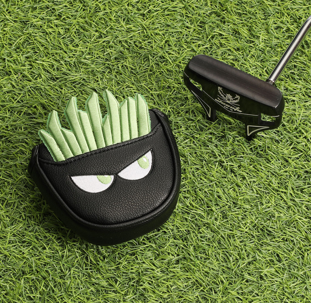 Funny French Fries Golf Mallet Putter Cover with Strong Magnetic Closure - Premium PU Leather Putter Headcover for TaylorMade Spider, Odyssey, Scotty Cameron - Creative Golf Bag Accessories & Gift