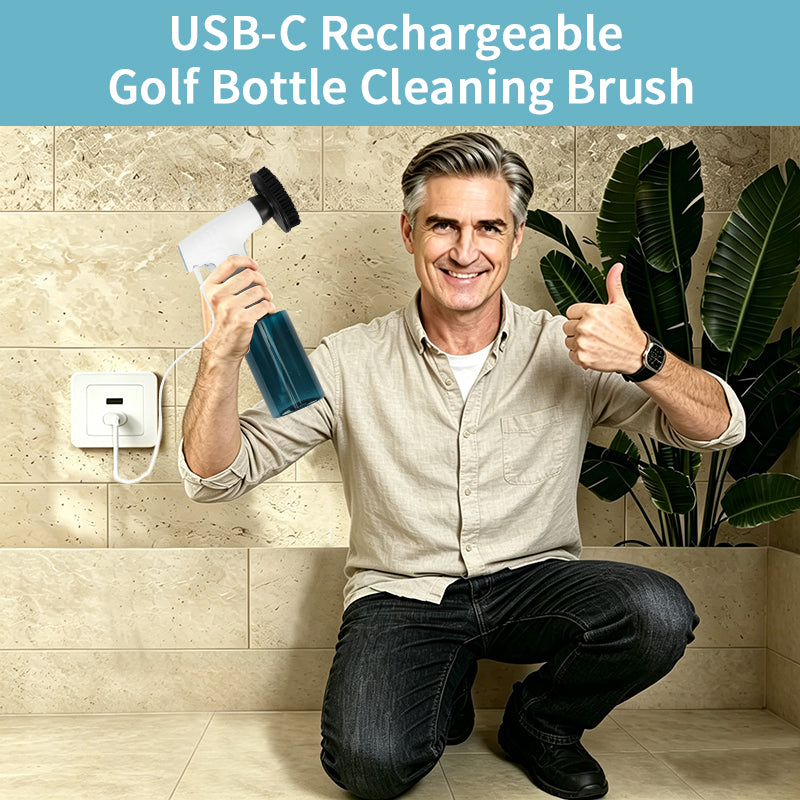 Pro Electric Golf Club Cleaner Golf Brush - USB-C Rechargeable Automatic Golf Groove Cleaning Tool with High-Speed Rotating Bristles, Waterproof & Portable, 3 Colors