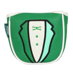Golf Headcovers Embroidery Premium PU Leather Green Jacket Mallet Putter Cover Magnetic Closure