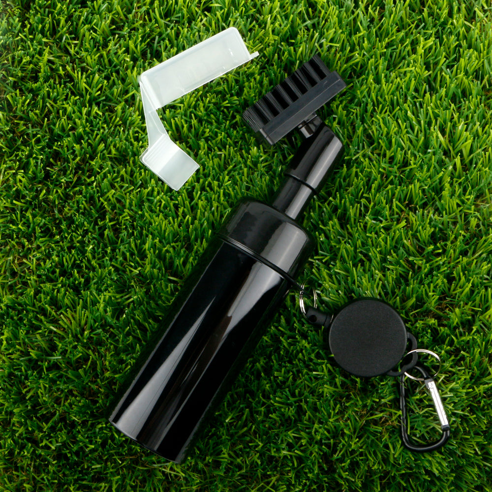Golf Club Cleaning Brush Golf Brush With Spray Bottle Holds 5 oz. of Water Golf Club Cleaning Set With Cover And Retractable Clip