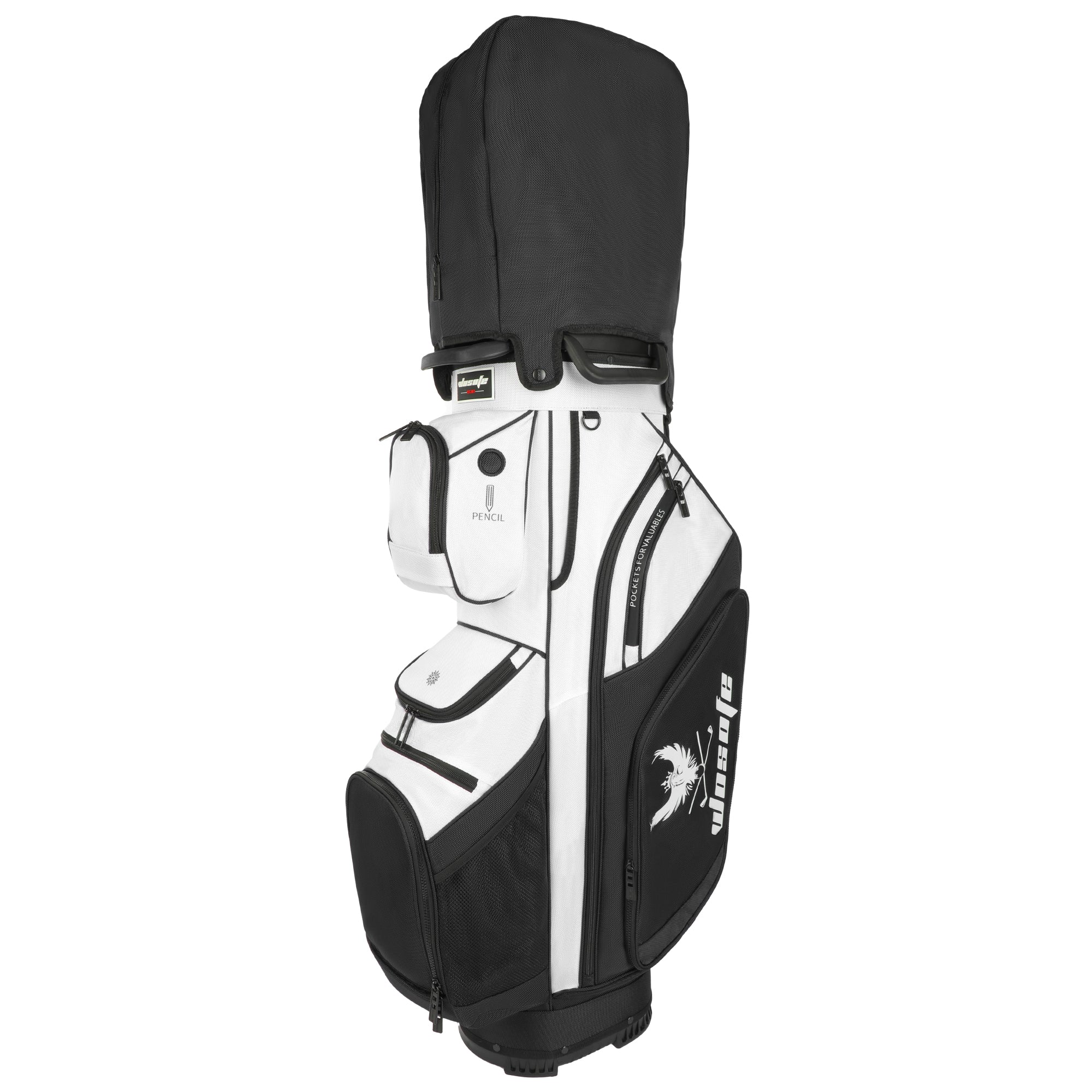 T-LOCK 14-Way Golf Cart Bag with Full-Length Dividers – Anti-Rattle Fixed Slots Organization, 13 Storage Pockets, Insulated Cooler Bag & Rain Cover – Premium Waterproof Oxford Carry Bag for Men & Women(Free Shipping)