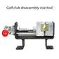 Golf shaft grip replacement tool clamp