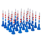 Golf Tees 100pcs/lot 83MM Unbreakable Soft Rubber Cap Reduces Friction & Side Spin