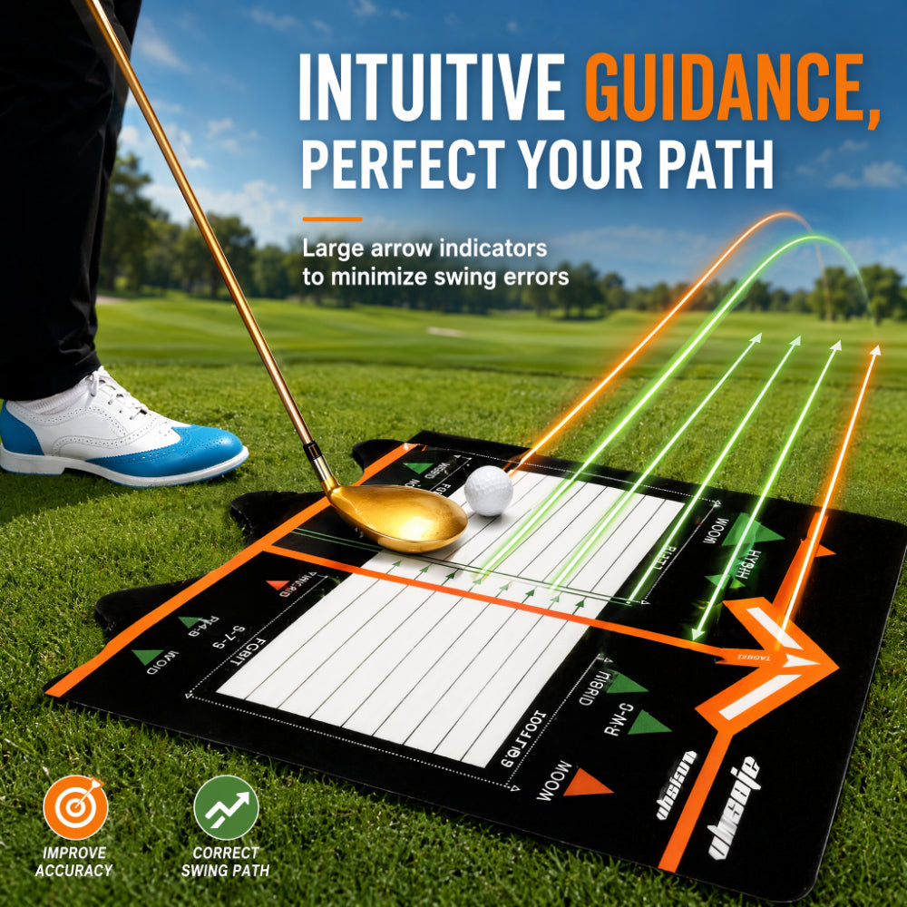Putter Practice Device Beginner Posture Auxiliary Corrector Golf Swing Training Aid Stick Hitting Station Mat