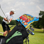 Golf Head Covers,Blue Yellow Golf Driver Cover Fariway Wood Headcover Hybrid Head Covers Golf Club Covers for Most Brand