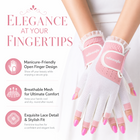 Delicate Pink Lace Finger-Out Gof Glove