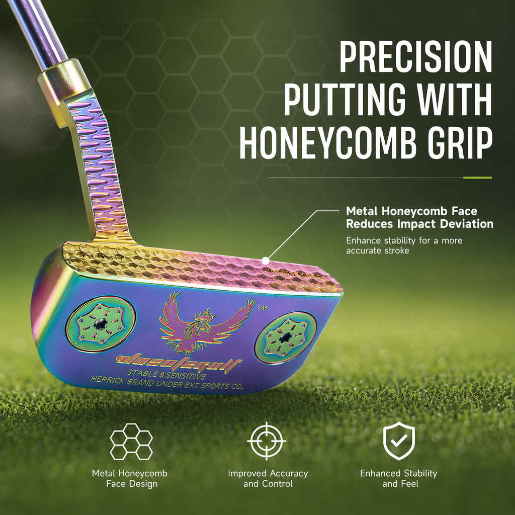 Golf Putter Blade Men Right Hand Black Red HeadCovers PU Grip CNC Steel Mallet Professional Golf Club
