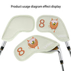 Golf Iron HeadCover |Monster Mischief 9pcs/Set High Quality PU Leather