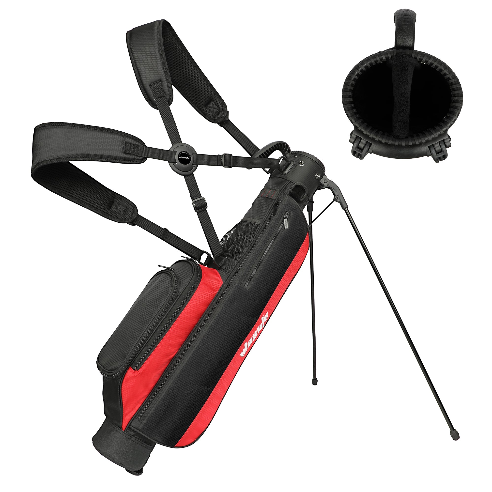 Golf Bag,Golf Stand Bag,Lightweight Small Medium Carry Bag 2-3 Way Divider Men and Women with Adjustable Shoulder Strap Multiple Pockets Golf Gun Bag with Golf Putter Covers