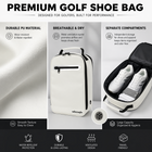 WOSOFE Eco-Friendly Leather Golf Shoe Bag - Premium Travel Storage with Large Capacity
