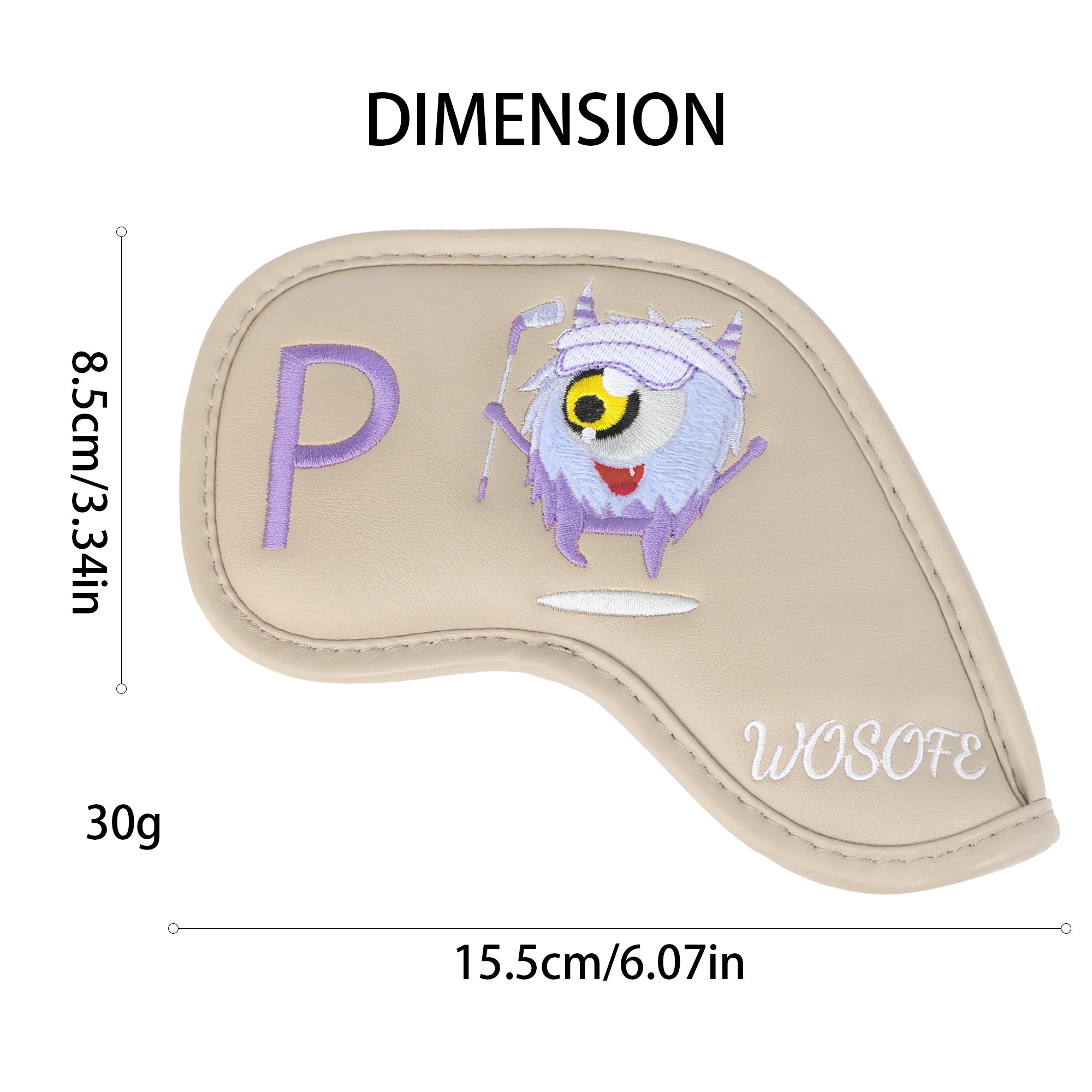 Golf Iron HeadCover |Monster Mischief 9pcs/Set High Quality PU Leather