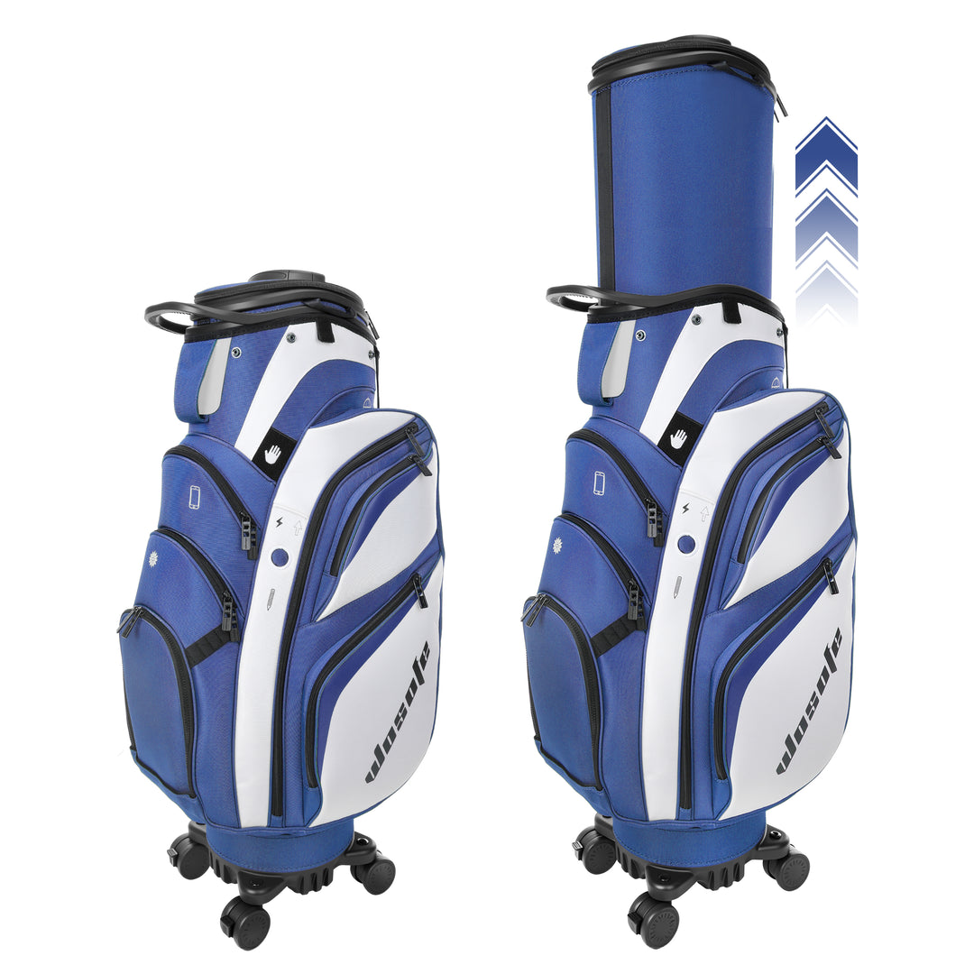 carry on travel bags for men Golf Travel Bag with Wheels | Telescoping Hard Shell Cover | 360° Swivel Wheels | 14-Way Divider | Airline Travel