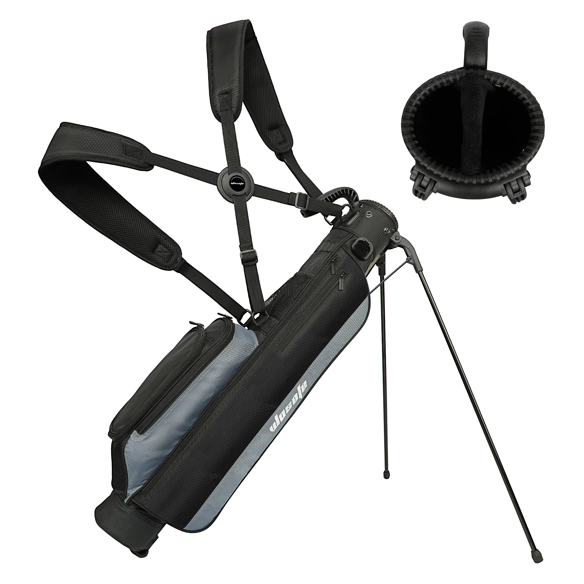 Golf Bag,Golf Stand Bag,Lightweight Small Medium Carry Bag 2-3 Way Divider Men and Women with Adjustable Shoulder Strap Multiple Pockets Golf Gun Bag with Golf Putter Covers