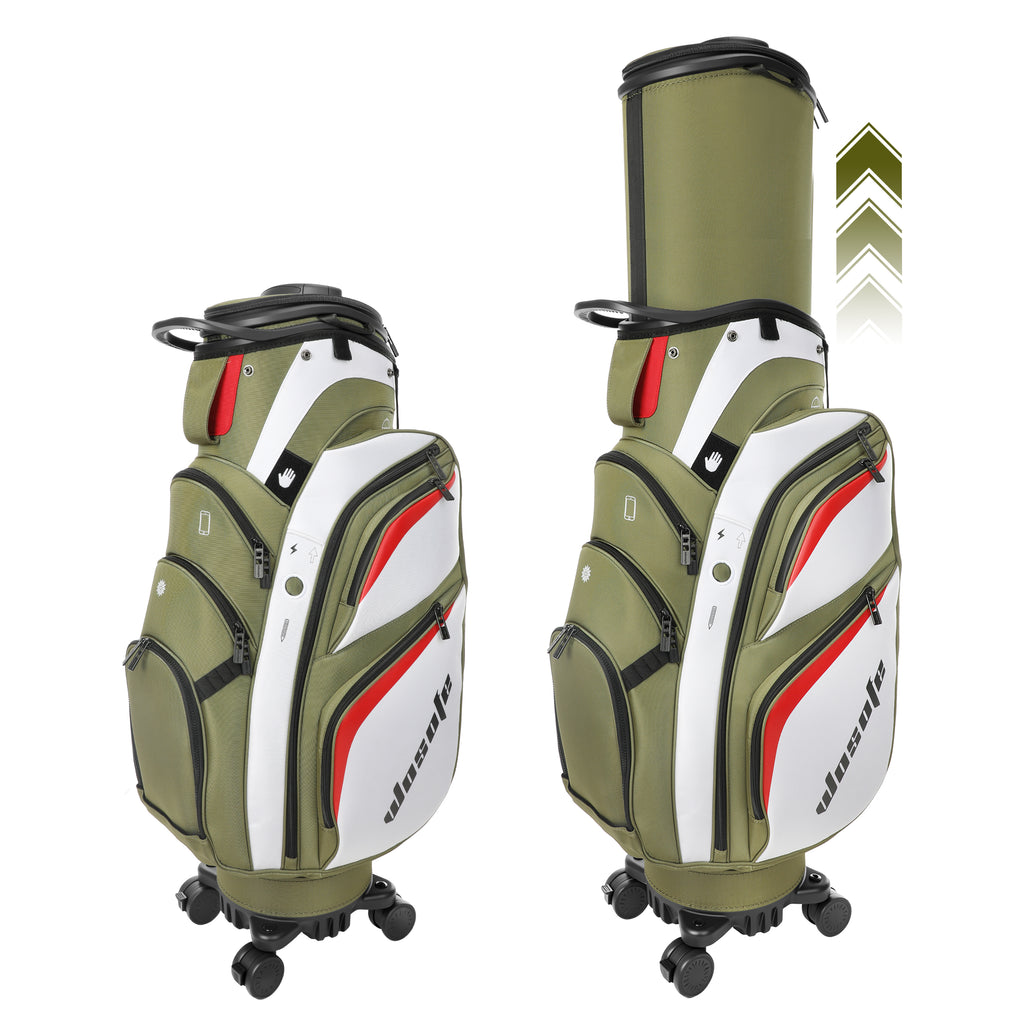 golf travel bags with wheels, Golf Cart and Travel Bag Retractable Cover,Golf Carry Bag for Men and Women, Multiple Storage Pockets, Shoe Compartment, Golf Cart Bag, 4 Colors to Choose from(FreeShipping)
