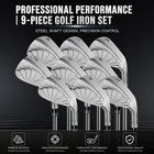 Wosofe X-099 Precision Performance Golf Iron Set for Men (9-Piece, 4-9, P, A, S) – CNC Forged 1020 Soft Carbon Steel, Professional Right-Handed Irons for Distance & Control