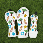 Golf Head cover 4pcs/set  Driver Fairway Hybrid Woods Golf Headcover high quality Premium PU With Interchangeable No.Tags