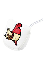 Golf Putter Covers Mallet Putter Headcover Magnetic Closure, Superman Flying Dog Putter Cover Headcover High Quality PU Leather Waterproof Durable Mallet Putter Head Covers