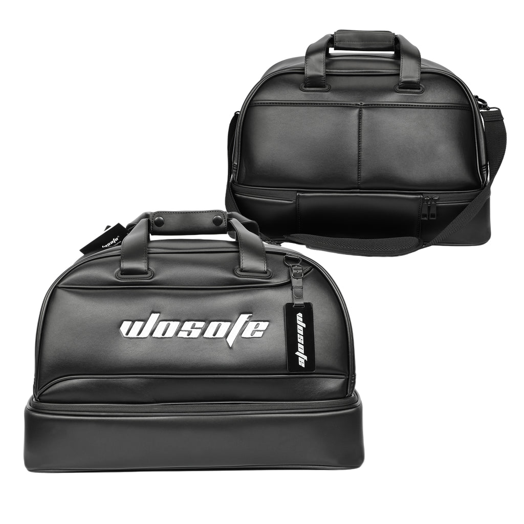 Golf Bag High Quality PU Leather Black Waterproof Golf Clothes Bag