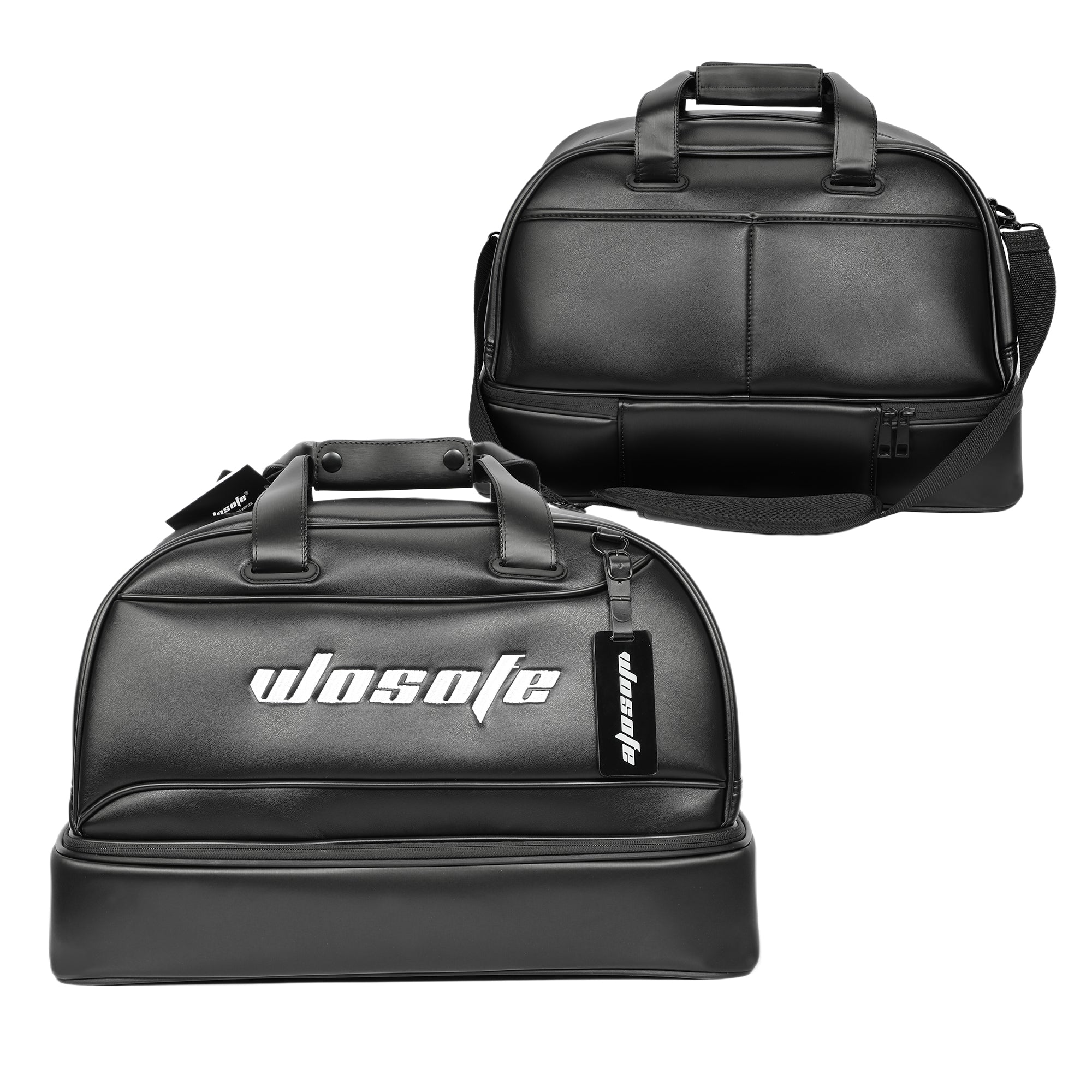 Golf Bag High Quality PU Leather Black Waterproof Golf Clothes Bag