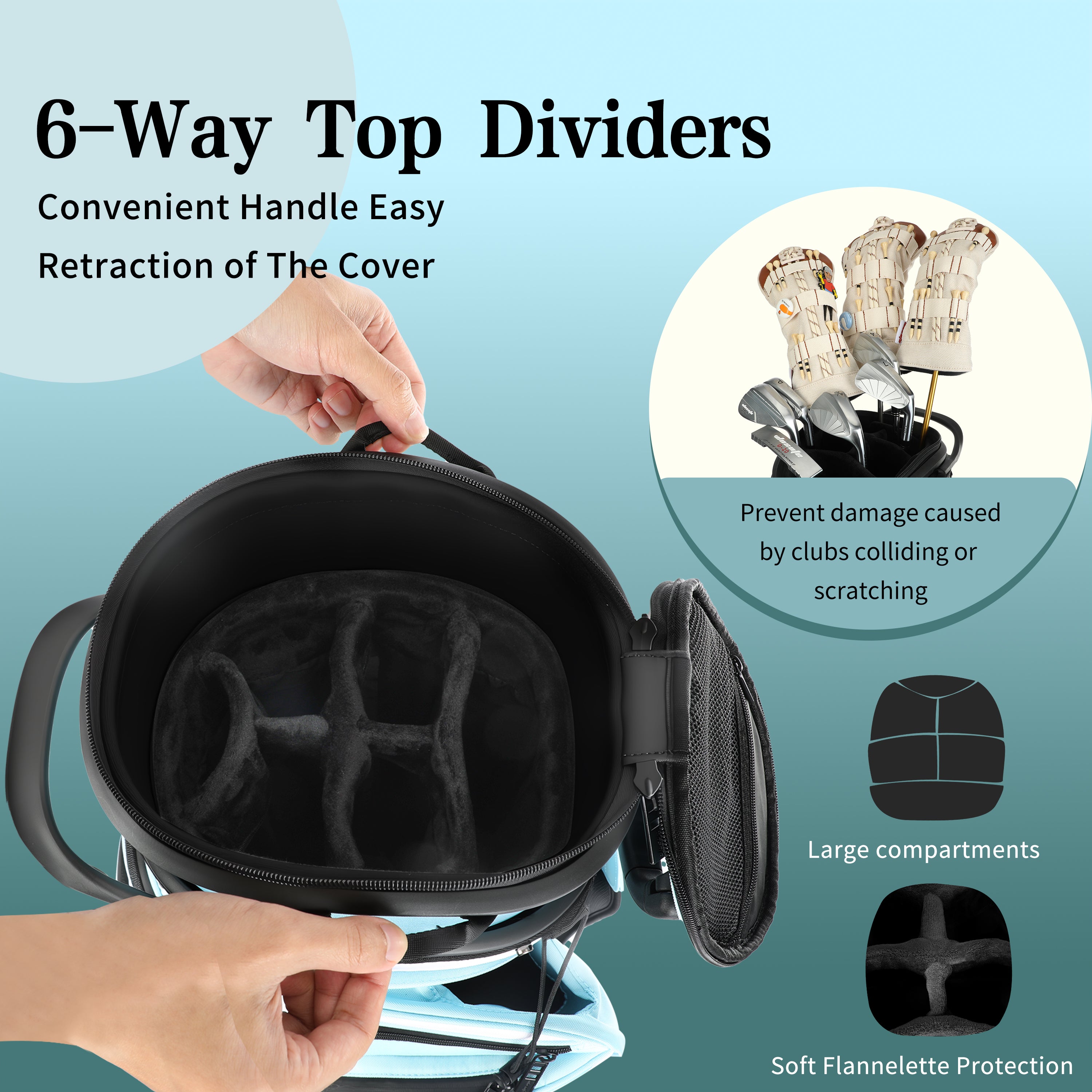 golf travel bags with wheels, Golf Cart and Travel Bag Retractable Cover,Golf Carry Bag for Men and Women, Multiple Storage Pockets, Shoe Compartment, Golf Cart Bag, 4 Colors to Choose from(FreeShipping)