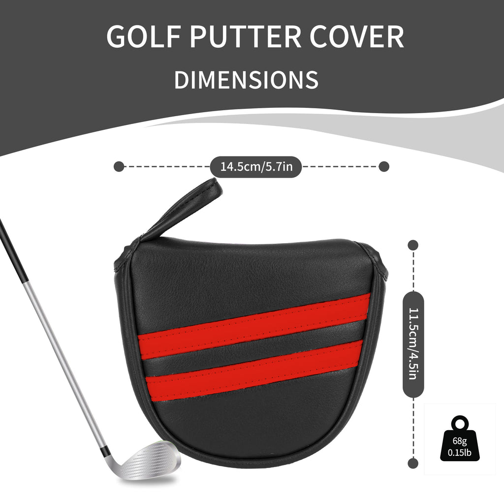 Racing Style Mallet Putter Headcover  Luxury PU Leather