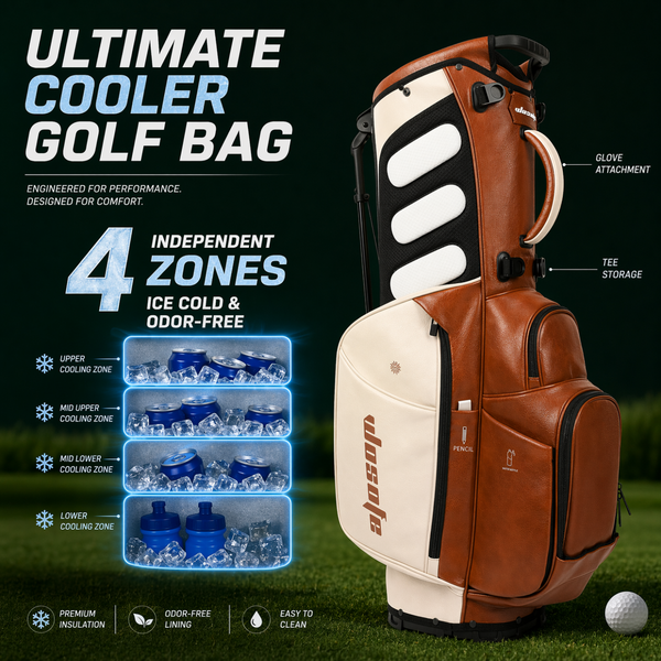 Wosofe JM9001 Golf Stand Bag  Premium PU Leather 6-14Way(Free Shipping)