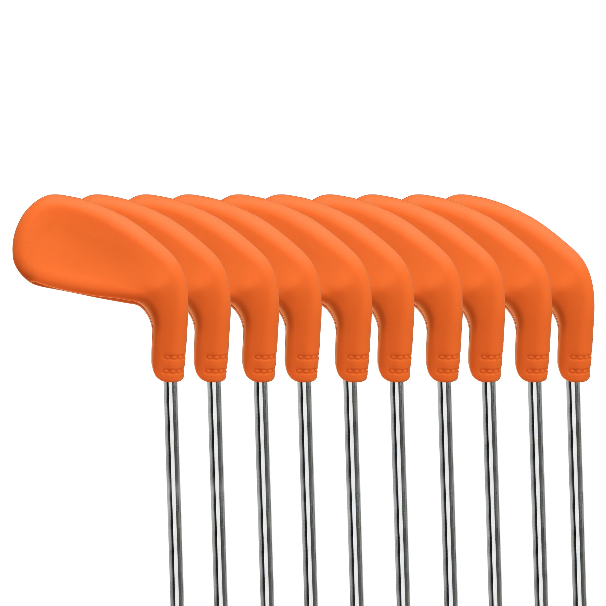 Premium Rubber Golf Iron Headcovers Set - 10pc Waterproof Iron Club Protectors with Top View Window for Easy Club ID, Durable & Easy On/Off Design, 11 Color Options