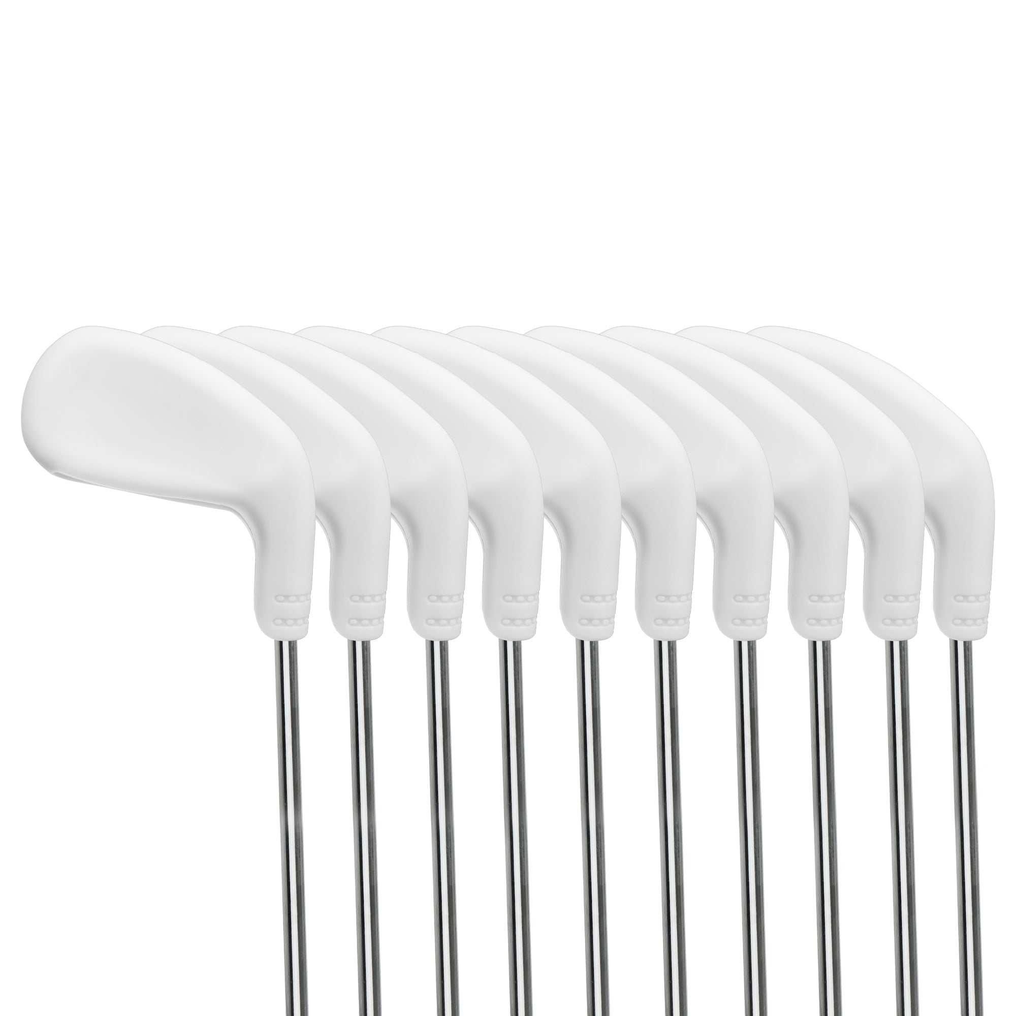 Premium Rubber Golf Iron Headcovers Set - 10pc Waterproof Iron Club Protectors with Top View Window for Easy Club ID, Durable & Easy On/Off Design, 11 Color Options