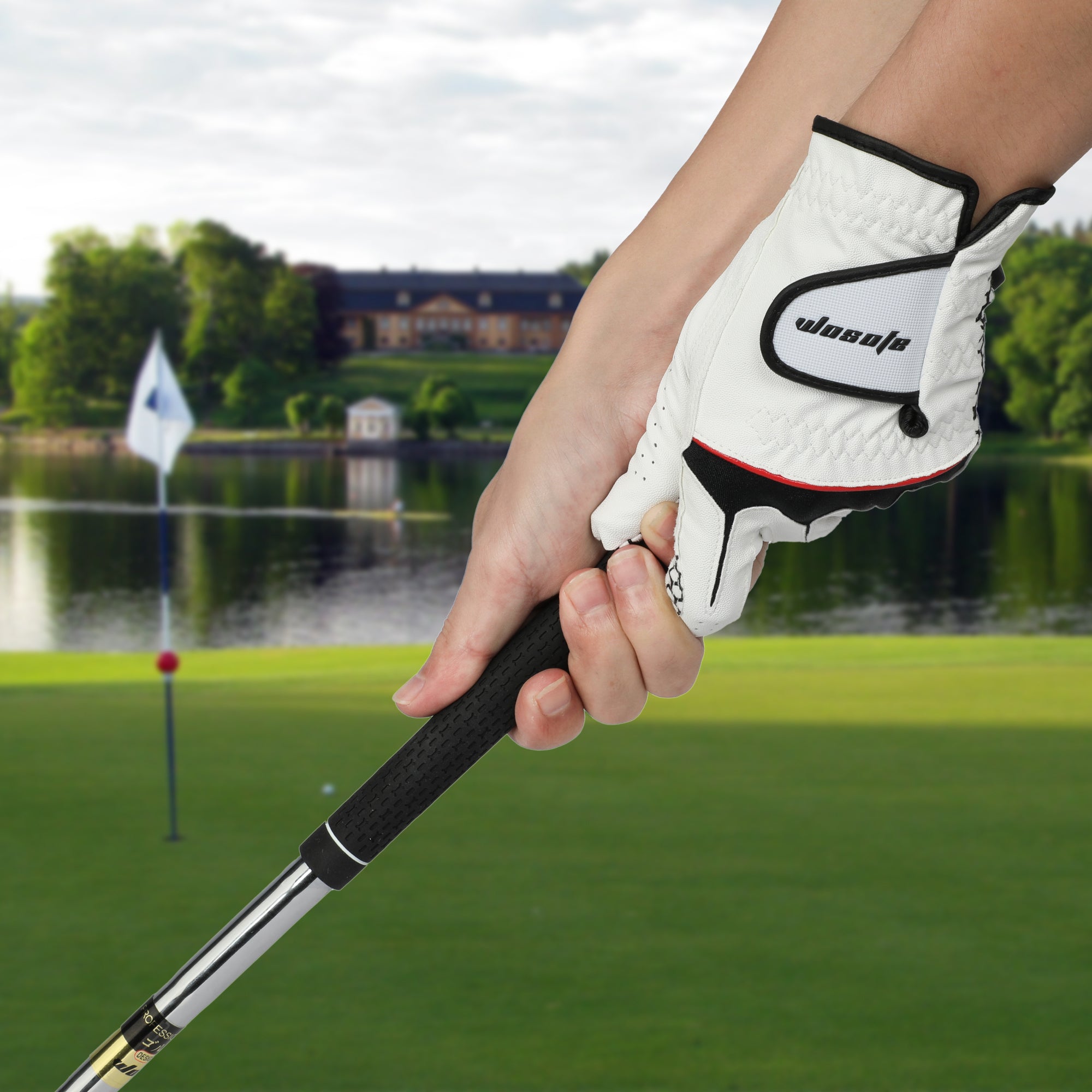 Golf Gloves Men's Durable White Cabretta Leather All Weather Gloves for Left Handed Golfers, Breathable, Soft Comfortable Grip