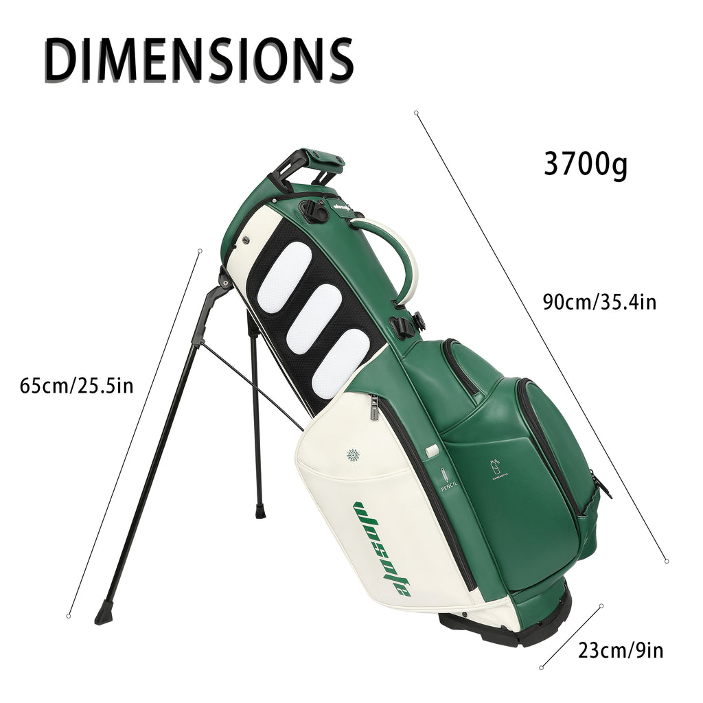 Wosofe JM9001 Golf Stand Bag  Premium PU Leather 6-14Way(Free Shipping)