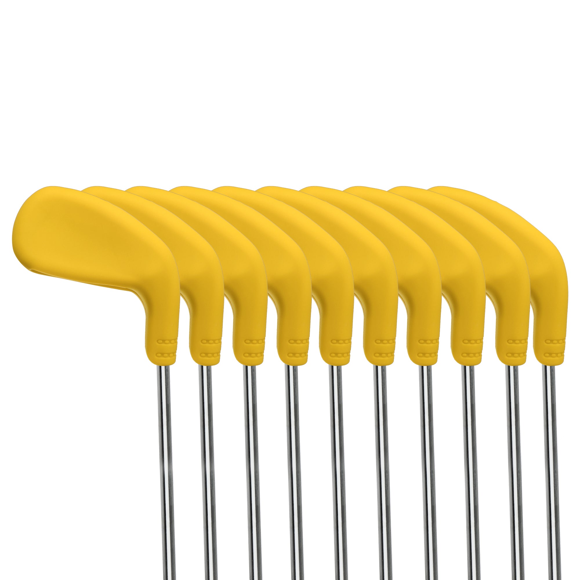 Premium Rubber Golf Iron Headcovers Set - 10pc Waterproof Iron Club Protectors with Top View Window for Easy Club ID, Durable & Easy On/Off Design, 11 Color Options