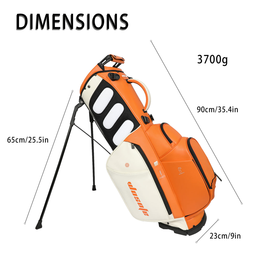 Wosofe JM9001 Golf Stand Bag  Premium PU Leather 6-14Way(Free Shipping)