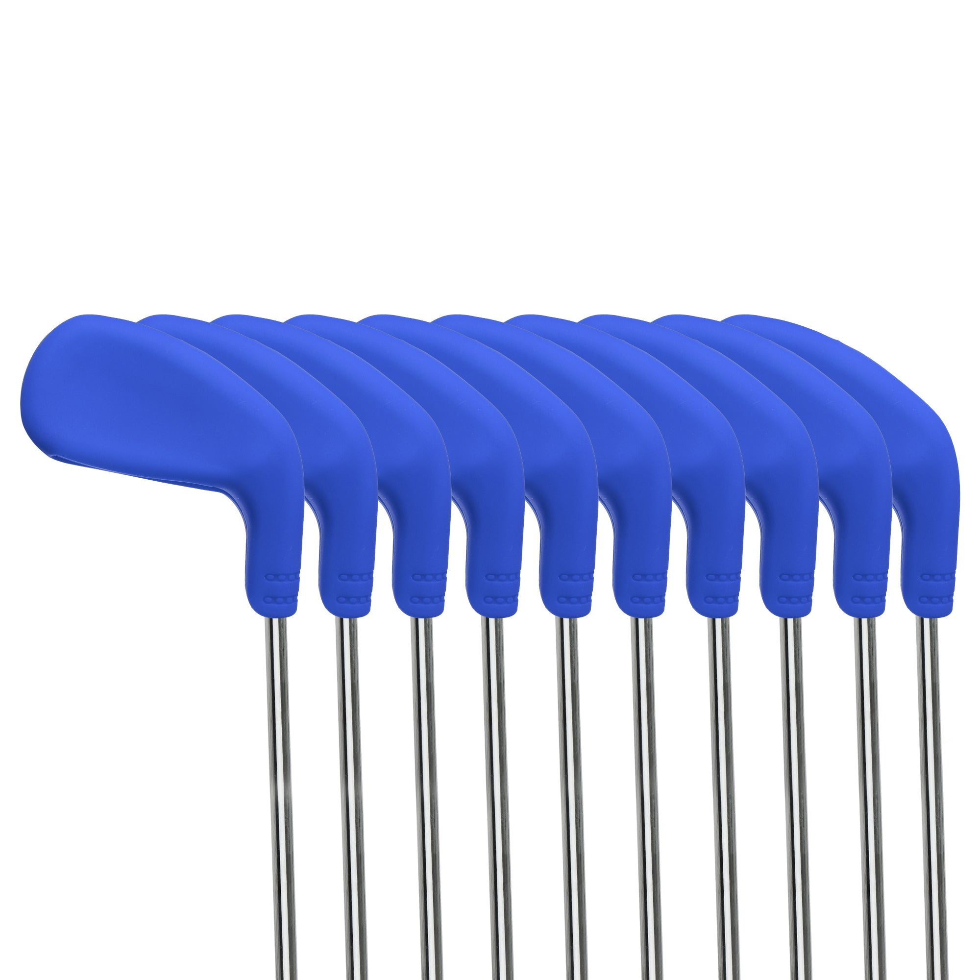 Premium Rubber Golf Iron Headcovers Set - 10pc Waterproof Iron Club Protectors with Top View Window for Easy Club ID, Durable & Easy On/Off Design, 11 Color Options