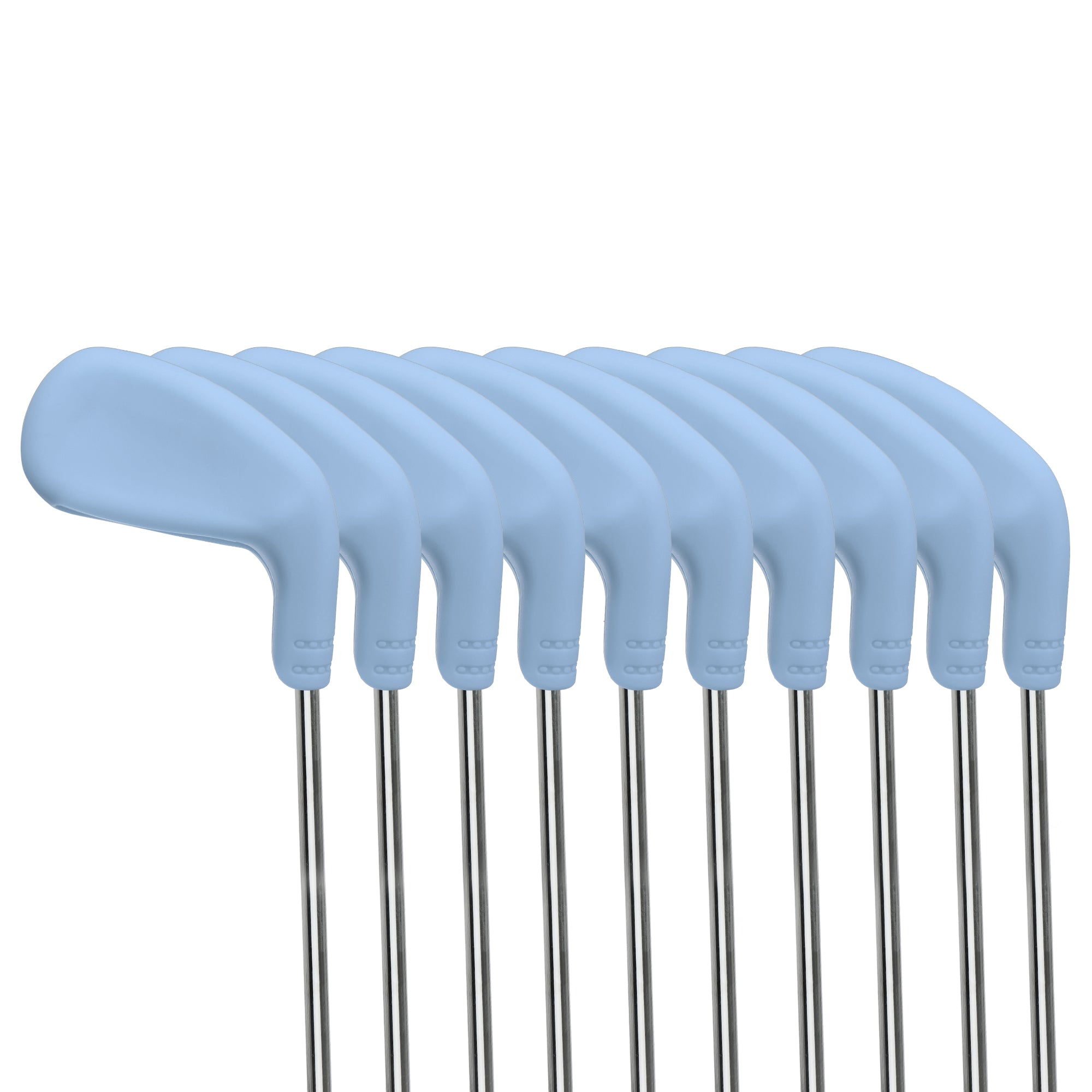 Premium Rubber Golf Iron Headcovers Set - 10pc Waterproof Iron Club Protectors with Top View Window for Easy Club ID, Durable & Easy On/Off Design, 11 Color Options