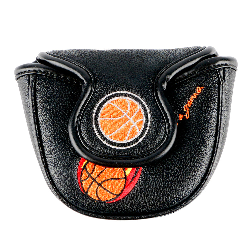 Golf Mallet Putter Cover, Golf Club Cover with Strong Magnetic Closure, PU Leather Waterproof Golf Putter Cover Golf Accessories Panda Dunk Pattern Embroidery