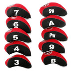 Golf Club Iron Head Covers Set High-quality Neoprene Lightweight Durable 10PCS Protective Covers for Irons