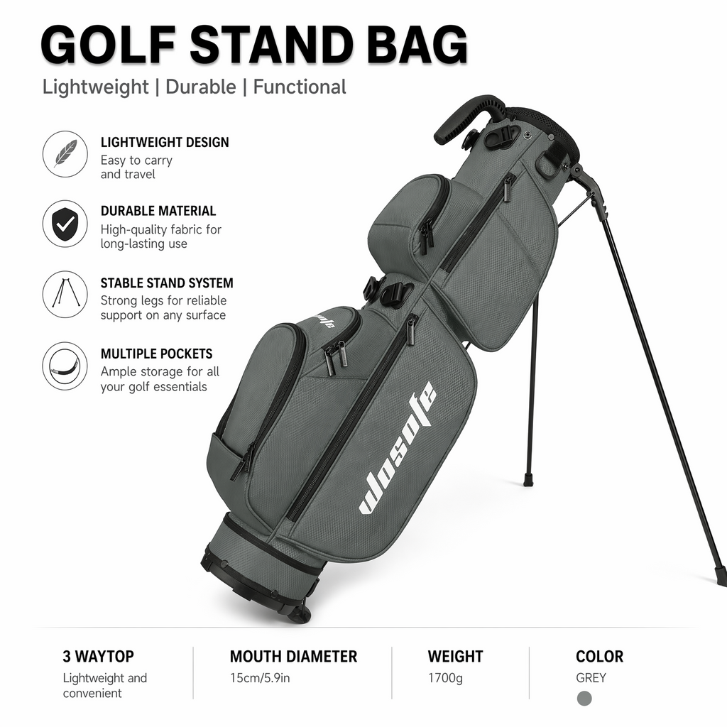 Lightweight 3-Way Golf Stand Bag  Ultra-Portable