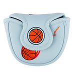 Golf Mallet Putter Cover, Golf Club Cover with Strong Magnetic Closure, PU Leather Waterproof Golf Putter Cover Golf Accessories Panda Dunk Pattern Embroidery